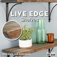 thumbnail image 3 of PIPE DECOR 24 in. Live Edge Wood Shelf Boulder Black 2 Pack (Wood Only), 3 of 9