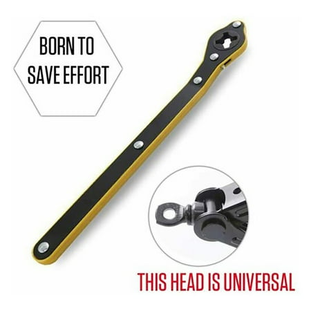 

UHUSE Car Scissor Ratchet Wrench Garage Tire Wheel Lug Wrench Handle Repair Tool