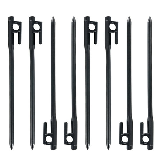 SHINYPASING 8Pcs Heavy Duty Tent Stakes for Wind and Large Tent Setup