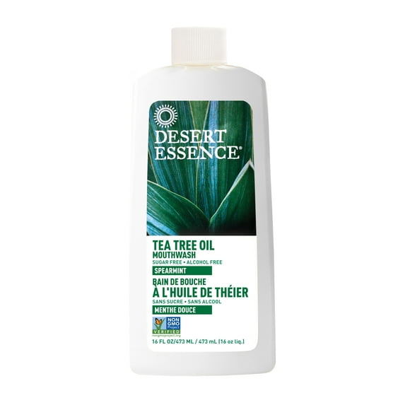 Desert Essence - Rince-Bouche à l'Huile d'Arbre à Thé Sans Sucre & Sans Alcool à la Menthe Verte