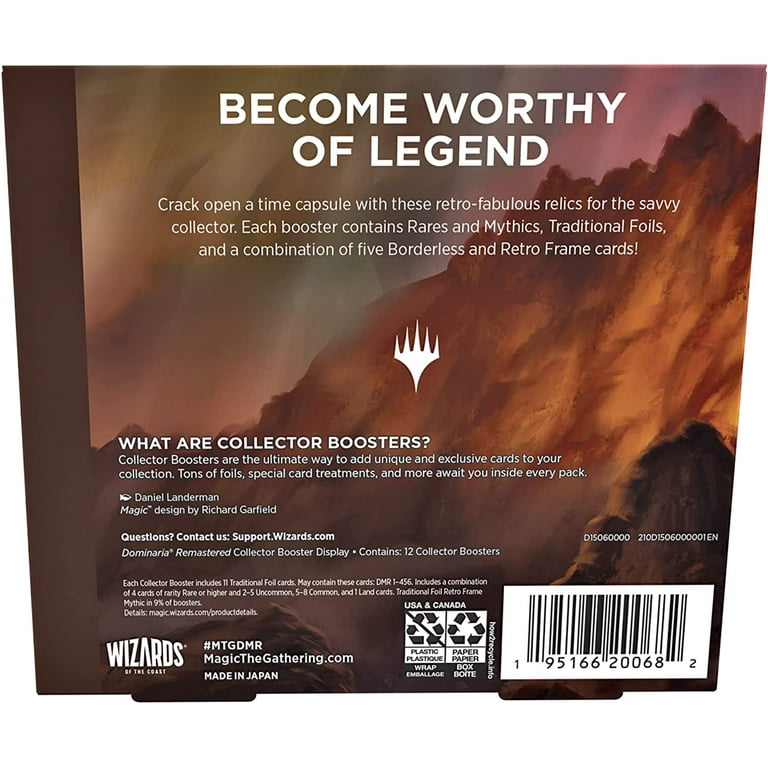 Magic MTG Dominaria Remastered Collector Box, 12 Boosters, Draft Gift Set -  Walmart.com