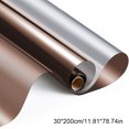 thumbnail image 3 of Window Film Privacy Reflective Mirror Film Removable Heat Insulation Stick, Brown Silver, 30CM x 200CM, 3 of 6