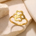 thumbnail image 4 of Adjustable Stainless Steel Ring, Simple Geometric Hollow Heart Shape Design, Unisex Ring for Everyday Wear, 4 of 7