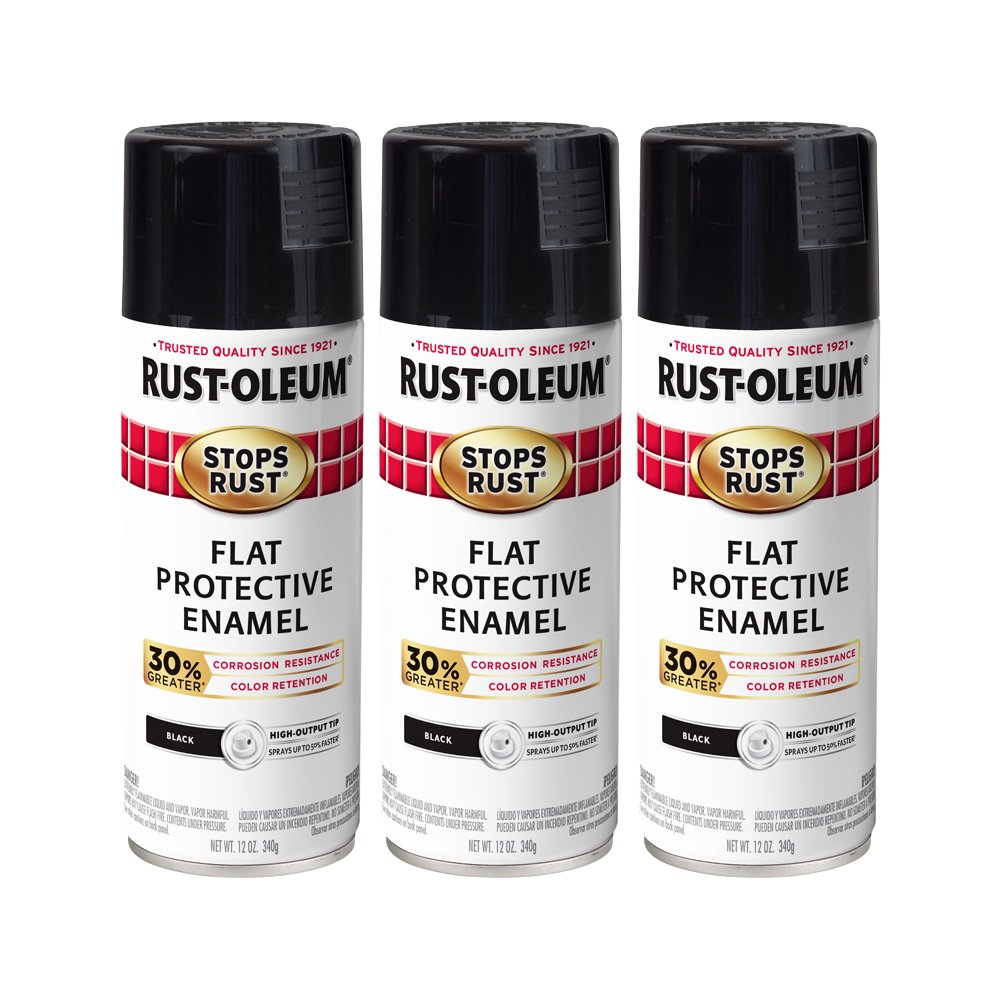 (3 Pack) RustOleum Stops Rust Advanced Gloss Black Protective Enamel