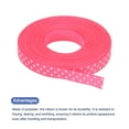 thumbnail image 3 of Uxcell Grosgrain Ribbons with White Dots Ribbon Bow Decoration Crafts Gift Wrapping Wedding Bright Pink 25 Yards 3/8 Inch, 3 of 6