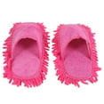 thumbnail image 4 of Chidian 1 Pair Duster Mop Slippers Shoes Cover Winter Warm Floor Slippers Washable Floor Polishing Hair Sweeper For Bathroom Kitchen ( Rosy, ), 4 of 10