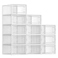 thumbnail image 1 of SONGMICS Cajas de Zapatos, Paquete de 12 Organizadores de Almacenamiento de Zapatos, Cajas Apilables de Plástico Transparente para Armario, Zapatillas, 9.1 x 13.1 x 5.6 Pulgadas, Se Ajustan hasta el T, 1 of 5