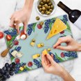 thumbnail image 4 of Tulip Cutting Board, Vibrant Flourish Rising up Cup Shaped Tulips Setting Early Summer Plants Print, Decorative Tempered Glass Cutting and Serving Board, Large Size, Red Purple Green, by Ambesonne, 4 of 5