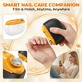 thumbnail image 3 of Electric Nail Clipper Automatic Portable Nail with Built-in Nail File Multifunctional Nail Grinder Polisher for Adults Thick Toenails Rechargeable Pedicure Tool Gift Set 1Pcs Black, 3 of 6