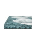 thumbnail image 4 of Unique Loom Outdoor Coastal Collection Area Rug - Pesci (2' x 3' 1" Rectangle Turquoise/Ivory), 4 of 5