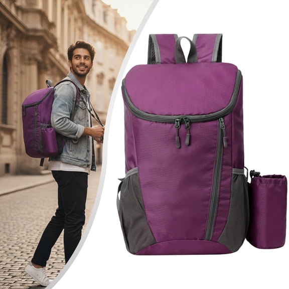 Clearance Under $6, 1 Pack Lightweight Foldable Backpack, Portable Storage Travel Bag, Packable Outdoor Daypack for Hiking & Camping, 42x28x20cm(B)