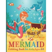 Mermaid Coloring Book for Kids Ages 4-8: Coloring Pages for Kids in Kindergarten & Preschool (Paperback)