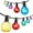 Multicolor, variant on Lantern String Lights with Clear Glass Bulb Bistro Light Connectable Waterproof Moroccan Lights for Home Backyard Party