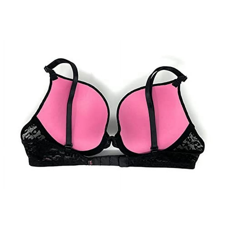 Victoria's Secret Pink Wear Everywhere Push-Up Bra 36D Black Leopard Lace 
