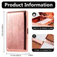 thumbnail image 2 of Stylish Vintage Metal Ladies and Men's Cigarette Case,Holds 20pcs 120's Capri Cigarettes (Pink), 2 of 7