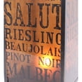 thumbnail image 3 of Cuboidal Metal and Glass Candleholder with Typography, Black and Clear, 3 of 5