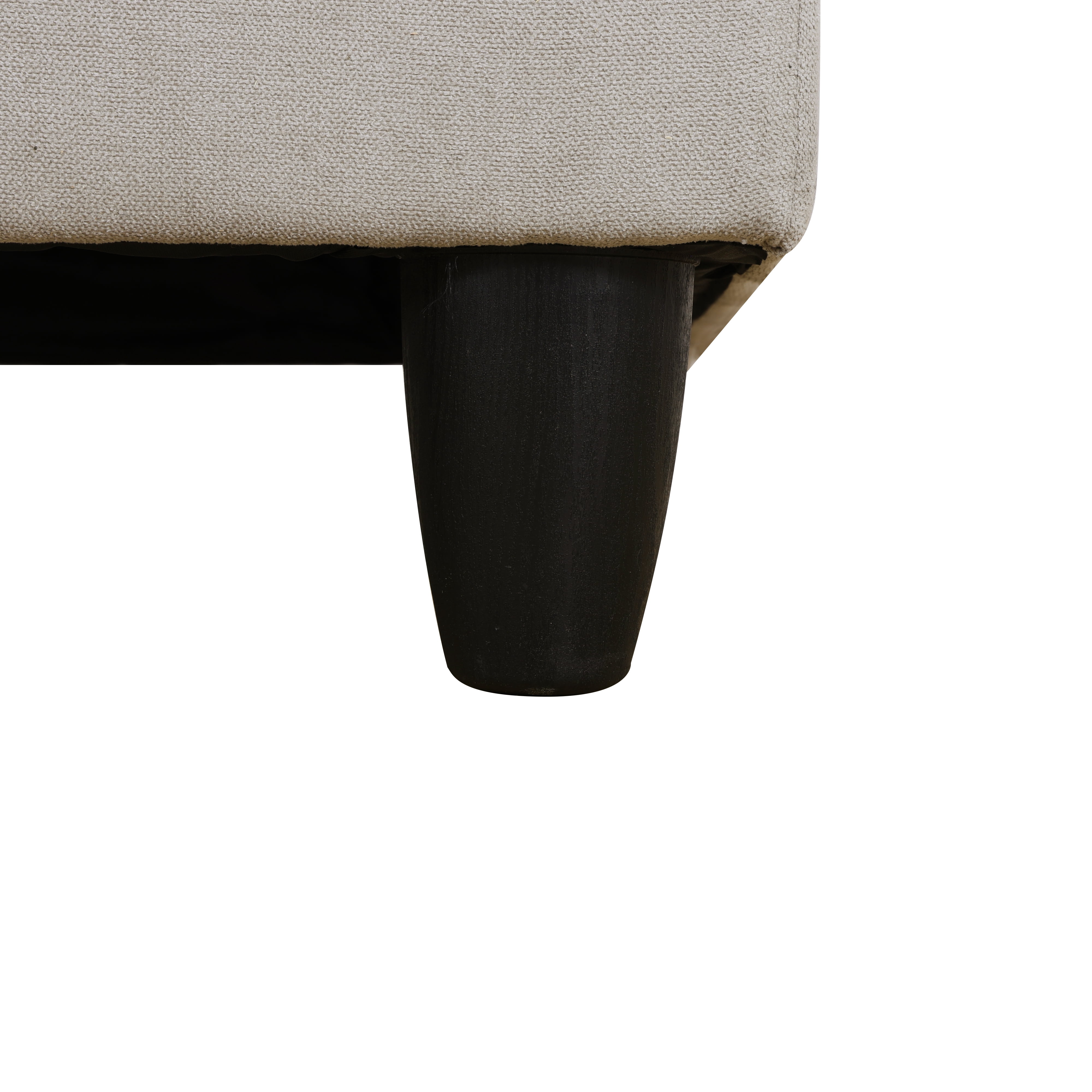 MAYEERTY 97" Sectional Sofa Fluffy Fabric Modular Couches with Reversible Chaise without Ottoman, Light Grey(Left)
