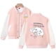 thumbnail image 4 of Abrigo de uniforme de béisbol con estampado de dibujos animados Sanrios, chaqueta Kawaii Kuromi Cinnamoroll, Top de manga larga, ropa para niños, 4 of 5