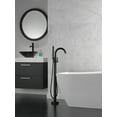 thumbnail image 2 of Delta Trinsic Contemporary Floor Mount Tub Filler Trim in Matte Black T4759-BLFL, 2 of 2