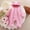 Pink, variant on Baby Winter Snowsuit Toddler Fleece Romper Hooded Jumpsuit Infant Boys Girls Warm Zipper Outerwear with Foot Cover White 1-2 Years