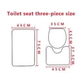 thumbnail image 3 of Christmas Bathroom Rug 3-Piece Set, Non-Slip Toilet Mat & Floor Mats, Absorbent Polyester Festive Decor for Indoor Outdoor Entrance, 3 of 7