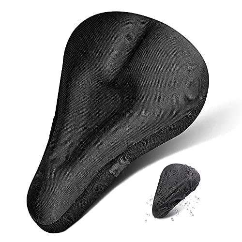 Rouku Cycling Bicycle Silicone Non-slip Saddle Seat Cover Cushion Soft Pad Thick Saddle Bicycle Seat Cushion Cover Shock Absorption