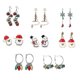 thumbnail image 1 of Juego de 9 pares de pendientes navideños para mujer, pendientes para niña, pendientes con forma de árbol y copo de nieve Ns2, 1 of 1