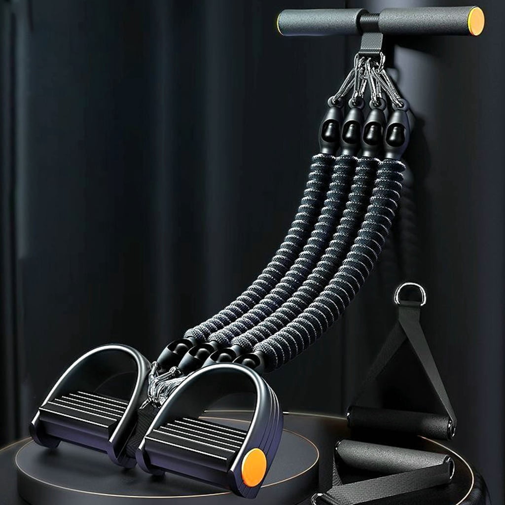 Full Body Sculpting Exercise Equipment Nonslip Foot Pedals Resistance Band For Safe Training