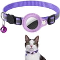 thumbnail image 2 of Bobasndm Cat Collar for Airtag Tracker, Reflective GPS Cat Collar with Luminous Holder, Cat Tracker Collars with Safety Elastic Band for Cats, Kittens and Puppies 9-13 Inch, 2 of 9