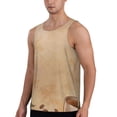 thumbnail image 2 of Daiia Engraved Coffee On Kraft Paper Printed Men's Quick Dry Fit Muscle Tank Top Slim-Fit Tank Workout Tank Top Lightweight Sports Tank Top-XX-Large, 2 of 7