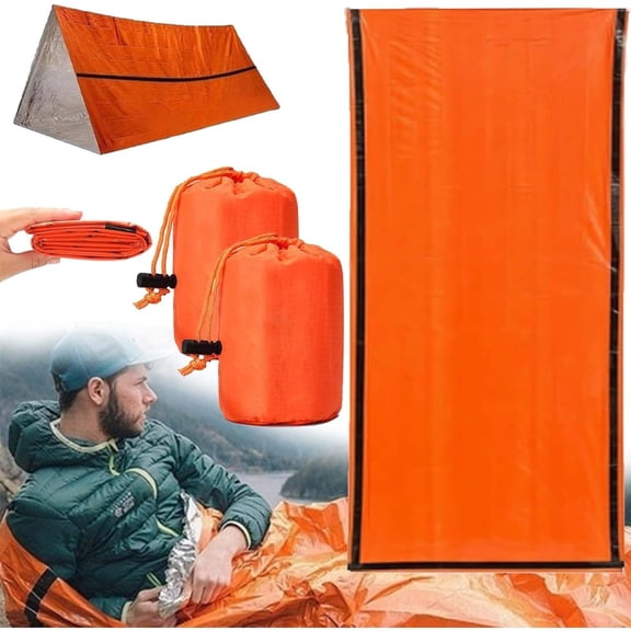 Sierra Madre Emergency Sleeping Bag, 84"X36" Waterproof Sierramadre Emergency Sleeping Bags for Survival, Pocket Size Survival Blanket, Thermal Bivy Sack for Outdoor Camping, Hiking