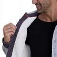 thumbnail image 3 of Avalanche Men's Zipper Pocket Faux Fur Lined Fleece Shirt Jacket, Grey Combo, Size XL, 3 of 7