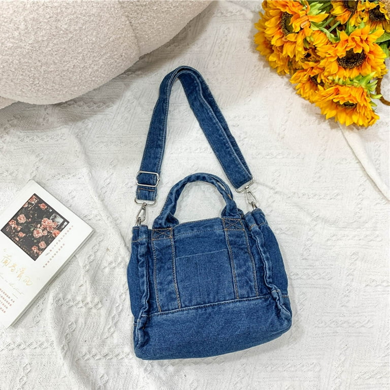 Blue Denim Women's Bag New Jeans Messenger Bag Y2K Shoulder