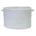 thumbnail image 1 of Solid Ticking Storage Gray 18''x12'' Basket, 1 of 2