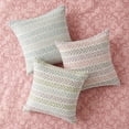 thumbnail image 7 of LR Home Ox Bay Lilac Chevron All-Natural Cotton Square 2 Piece Pillow Cover Set, 7 of 7