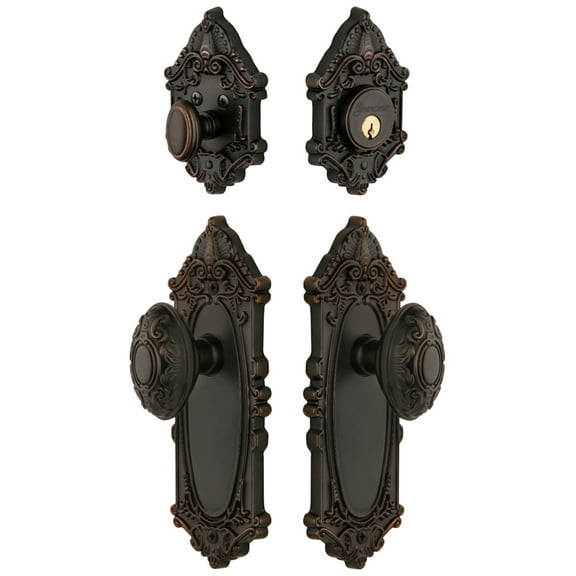 Grandeur Gvcgvc_Sp_Eset_238 Grande Victorian Solid Brass Single Cylinder Keyed Entry