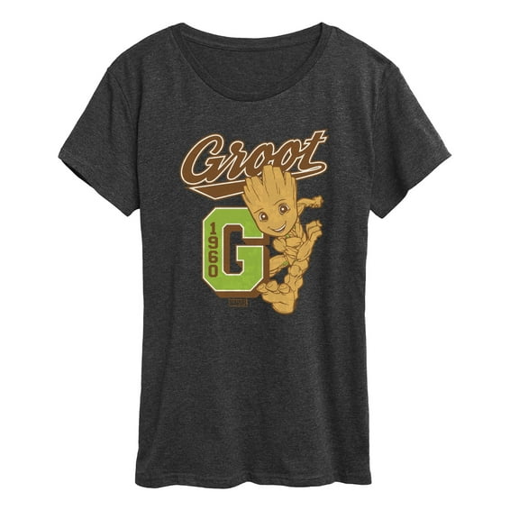 Marvel Guardians of the Galaxy - Groot Collegiate - Women's Short Sleeve Graphic T-Shirt