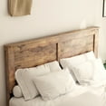 thumbnail image 6 of Queen Bed Frame for 800lbs Weight Capacity, Farmhouse Wooden Queen Platform Bed with Headboard, Wood Slat Support, No Box Spring Needed, Easy Assembly, Dark Brown, 6 of 8