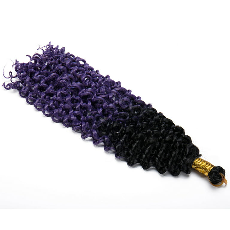 S-noilite 14 Afro Marley Bob Crochet Hair Marlibob Crochet Braids Hair  Extension Kinky Curl Water Wave