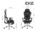thumbnail image 3 of Silla de Oficina Ergonómica EKE Life Home con Apoyabrazos Ajustables, Reclinado y Ajuste de Altura, 3 of 7