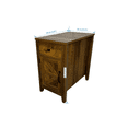 thumbnail image 3 of Tcbosik Modern Night Stand with Charging Station, 13.7" End Table with Barn Door and Storage Drawer, Farmhouse Bedside Table with Shelf for Living Room, Bedroom, Space Saving, Antique Brown, 3 of 9