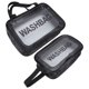 thumbnail image 1 of 2 uds bolsa de aseo estilo transparente diseño de cremallera negro 2 tamaños diferentes PU TPU bolsa de maquillaje transparente para viaje, 1 of 8