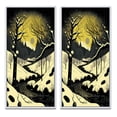 thumbnail image 2 of Designart "Winter Trees and Snowy Mountain River I" Landscape Forest Framed Wall Art Set Of 2 - Country Yellow Frame Gallery Set For Office Decor, 2 of 6