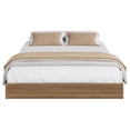 thumbnail image 2 of Wood Platform Bed with Fluted Design, Low Profile BedFrame, Minimalist Bed Base with Noise-Free, Easy Assembly, No Box Spring Needed, 2 of 11