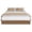 Walnut color, variant on TEQIN Bed Frame Without Headboard, Mid Century Modern Fluted Platform Bed, Heavy Duty Floor-Standing Bed Fram, No Box Spring Needed，Noise-Free, Easy Assembly