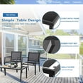 thumbnail image 4 of 4 Pieces Patio Furniture Sets,Outdoor Patio Conversation Sets with Glass Coffee Table, Small Porch Balcony Furniture, Patio Table and Chairs Set for Garden, Backyard (Black), 4 of 7