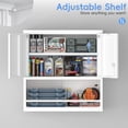 thumbnail image 6 of Marcree Metal Garage Cabinets, Lockable Storage Cabinet, Metal Cabinet with Open Storage, Upper Tool Cabinet for Basement, Wall Mounted Cabinets for Shop, 6 of 8
