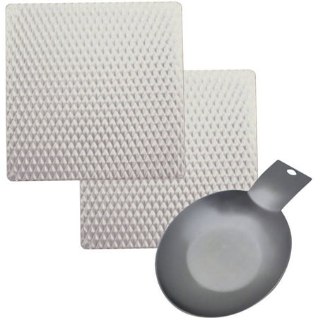 - Range Kleen 2-Pack Silverwave Hot Pads, Stainless Spoon Rest
