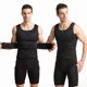 thumbnail image 1 of 1 paquete de chaleco adelgazante de doble cinturón para hombres, corsé de goma reforzado con sudor, equipo de fitness con cinturón deportivo para el vientre (L) JAMW Sencillez, 1 of 5