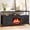 Black, variant on Ktaxon Modern Fireplace TV Stand, 43" Entertainment Center for Bedroom, 4 Large Fluted Drawers & Open Shelves, Compact Sized TV Table Storage Cabinet, Black